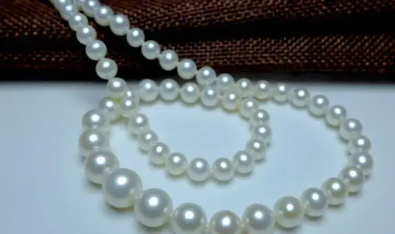 

18" AAA 8-9mm Natural south sea white pearl necklace