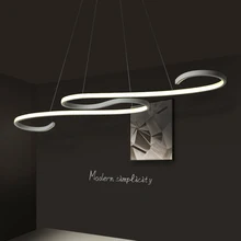 Black or White Finish L1080mm Hot LED Pendant Lamp Modern LED Pendant Lights for dining room Hanging Lamp Lustre 110V 220V hanging led pendant light two color changeable lamp dining room lights acryl minimalist white black painting metal modern lamps