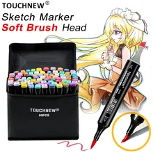 TOUCHNEW 30/40/60/80 Цвета искусство маркеры кисть эскиз на спиртовой основе Manga рисунок фломастерами двойной голову ручки товары для рукоделия