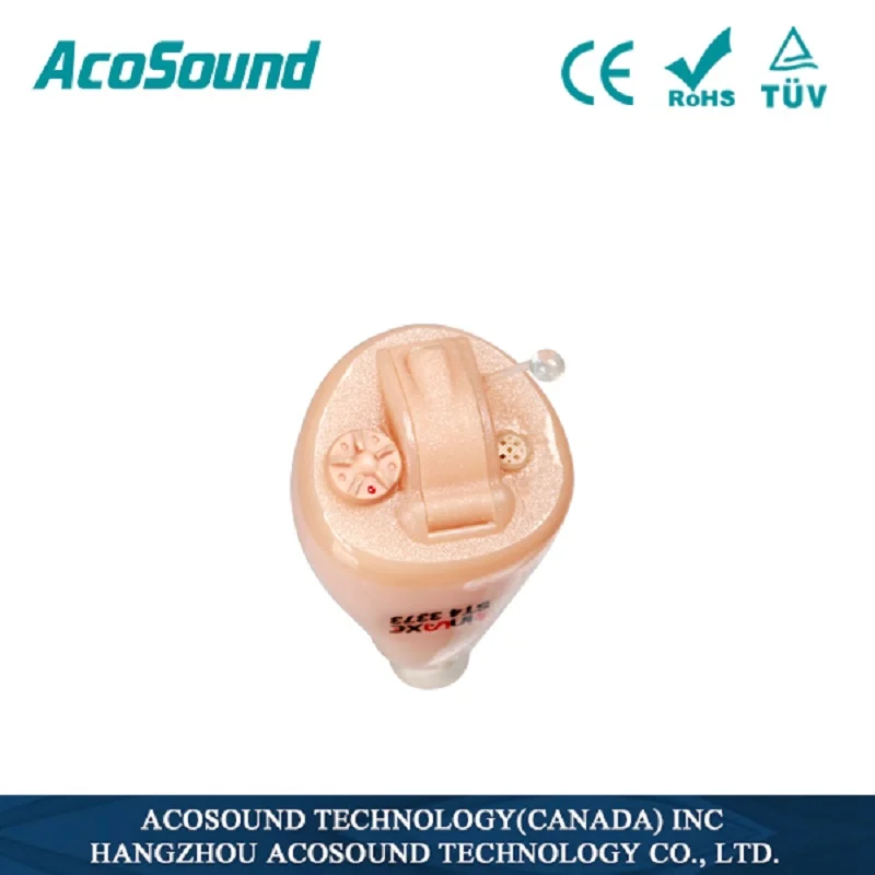 AcoSound дешевый цифровой CIC слуховые аппараты Невидимый Лучший усилитель звука Регулируемый тон мини слуховой аппарат для пожилых людей