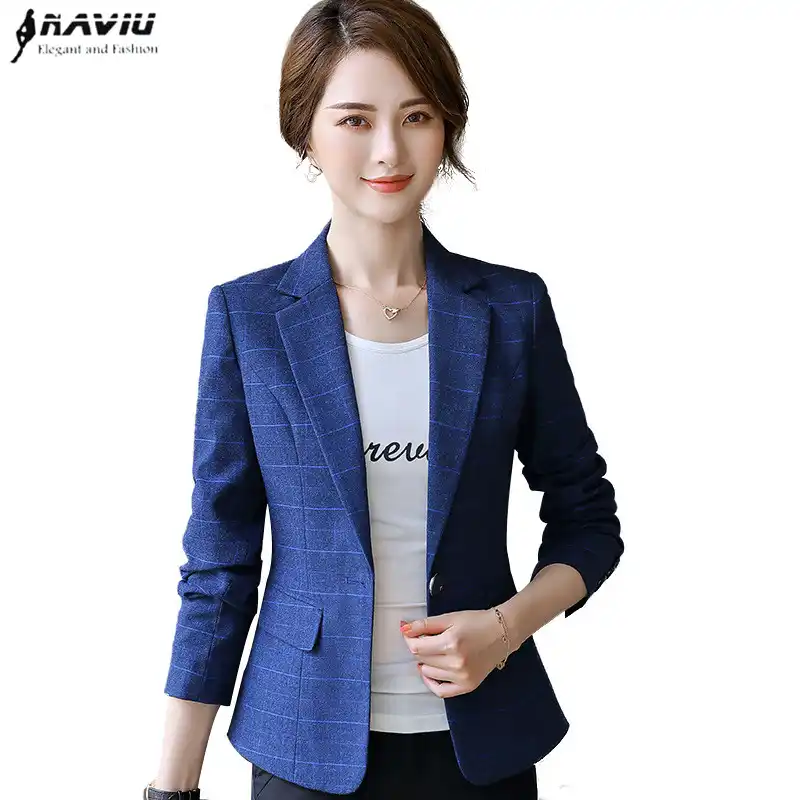 navy blue blazer outfit women