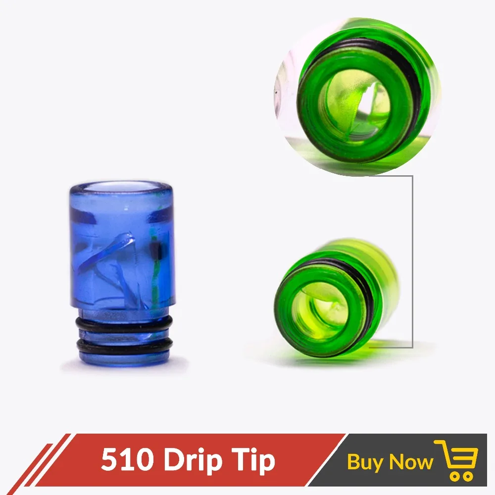 

Quartz Banger 1pc 510 Drip Tip Mouthpiece Spiral Design Prevent Eliquid Spill from Atomizer for V8 Baby Doggy Style RTA