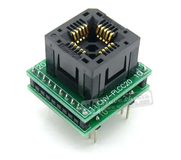 

Parts PLCC20 TO DIP20 PLCC 20 IC Test Socket Programming Adapter for PLCC20 Package Chip/MCU