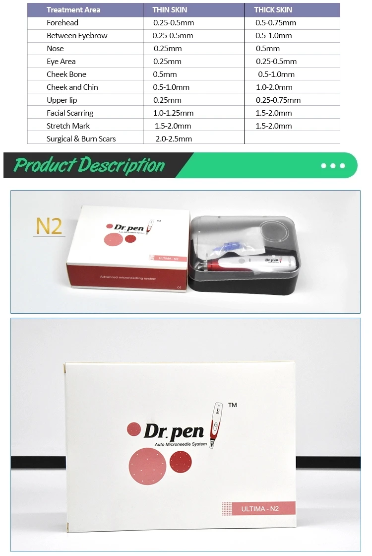 Ultima N2/MYM Dr.pen Auto Microneedle Pen Electric Wireles roller for complexion improvement Scar Removal Micro Needle