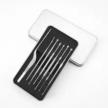 BellyLady 7 шт./компл. Нержавеющая сталь для чистки ушей Уход за волосами ухо Палочки удалитель ушной серы набор для чистки с ящик для хранения