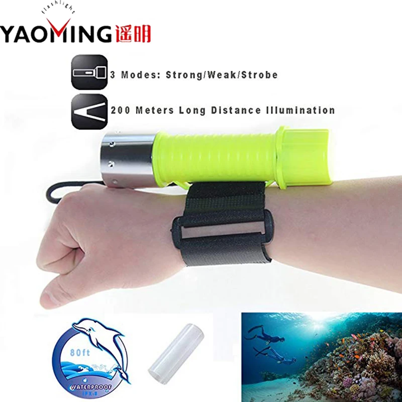 

High Power CREE XML T6 3800LM 10W diving light rechargeable led lantern diving flashligh underwater 100 meters scuba flashlights