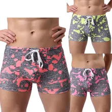 Для мужчин камуфляжные плавки для плавания Брюки трусы шорты Боксеры Нижнее белье Maillot De Bain купальник Surf Sunga сексуальный купальник
