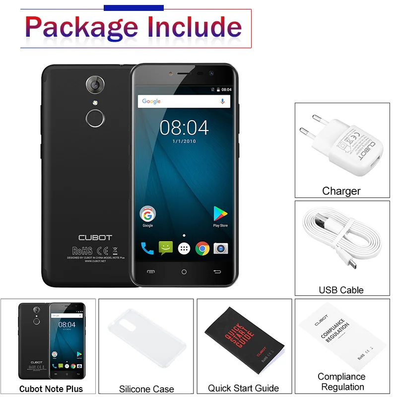 Оригинальный Cubot Note Plus отпечатков пальцев 5 2 дюймов FHD MT6737T четырехъядерный