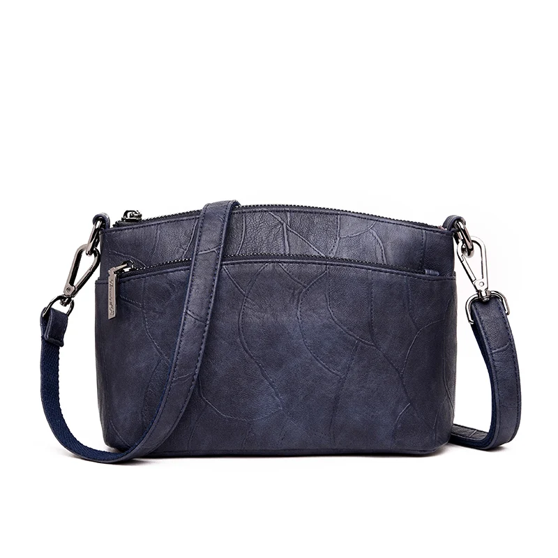 Новые маленькие сумки через плечо элегантные женские винтажные сумки через плечо из искусственной кожи с длинным плечевым ремнем женская сумка-мессенджер - Цвет: Blue