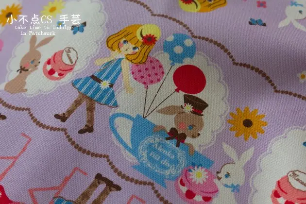 

50cm*110cm Japan KOKKA Oxford Cotton Fabric Diy Handmade Patchwork collage Alenka Violet Japanese Import Fabric