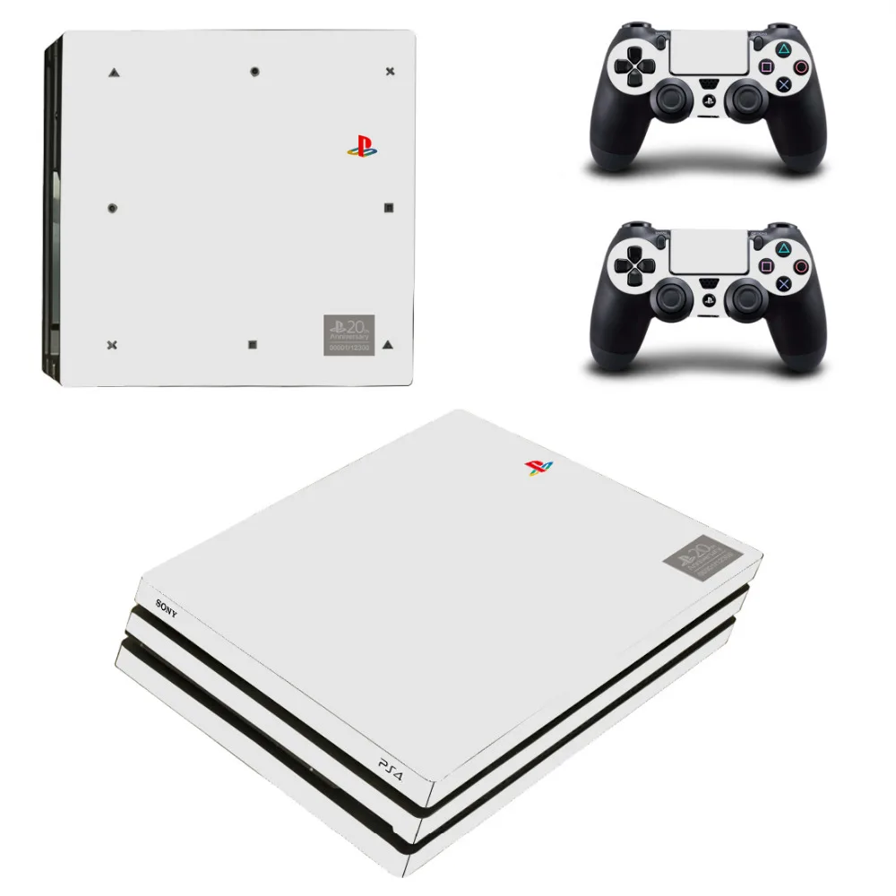 Стикер для консоли Sony PlayStation 4 и контроллеров PS4 Pro стикеры в чистый цвет белый