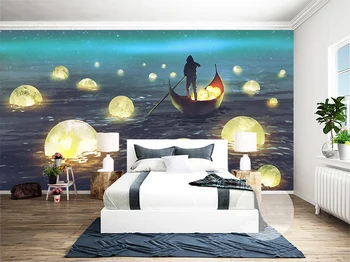 

Canvas Painting ship on the sea night sky Wall Art Painting Modular Wallpapers Poster living room Home Decor