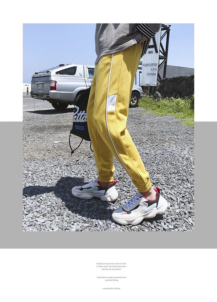 2019 Весна мужской моды Харен трек Штаны мужчины эластичный пояс свободные Повседневное черный Цвет свободные брюки джоггеры пот Штаны M-3XL