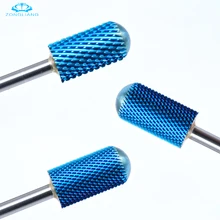 Электрическая дрель для ногтей, синий нано-цвет, фреза для маникюра, высокое качество, нержавеющая сталь, сверло для ногтей