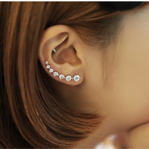 Korea 2017 New Sterling Silver Stud Earrings Crystal Korea 2017 New Sterling Silver Stud Earrings Crystal Fashion Style Eardrop Ear Ornament Free Shipping