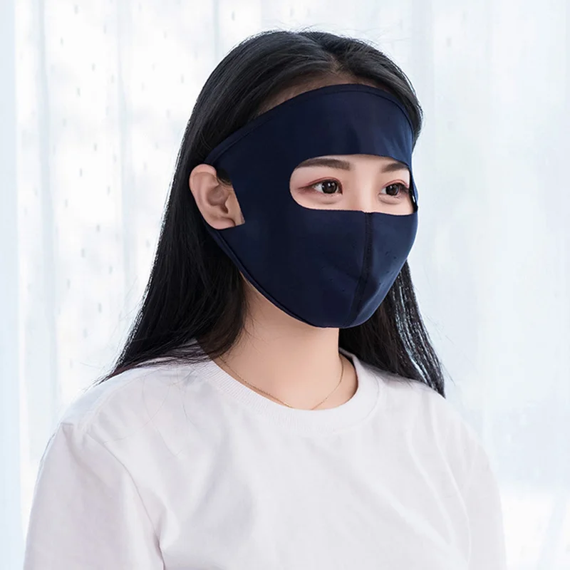 

Sunscreen Mask Neck Men Women Summer Silk Scarf Bib Female Mask Cover Face Ice Silk Mask Fitness Women Men's Sportswear