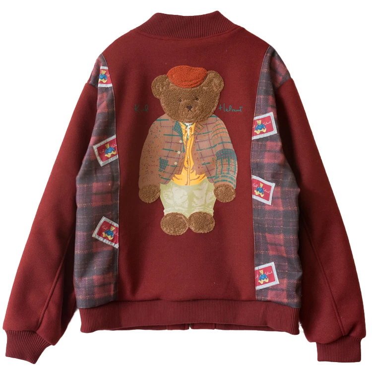 

Harajuku Style Velvet Baseball Uniform Jacket Top Female Autumn And Winter 2018 Women Jacket