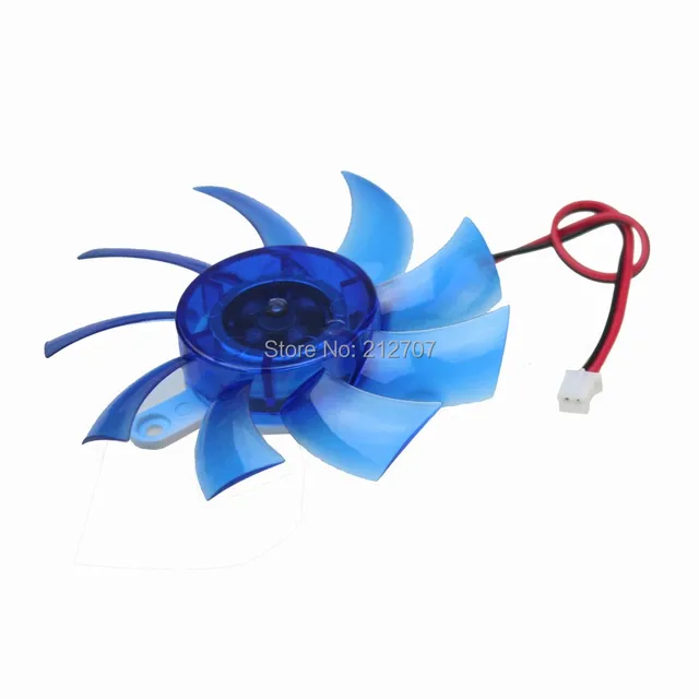 Best Offers 2pcs Gdstime 75mm DC 12V 2 Pins Blue Plastic VGA Cooler Video Card Cooling Fan for PC Computer Best Offers 2pcs Gdstime 75mm DC 12V 2 Pins Blue Plastic VGA Cooler Video Card Cooling Fan for PC Computer