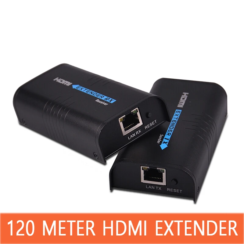

HDMI Extender 120m Audio and video synchronization CAT5E / 6 RJ45 network cable transmission HD video signal amplifier