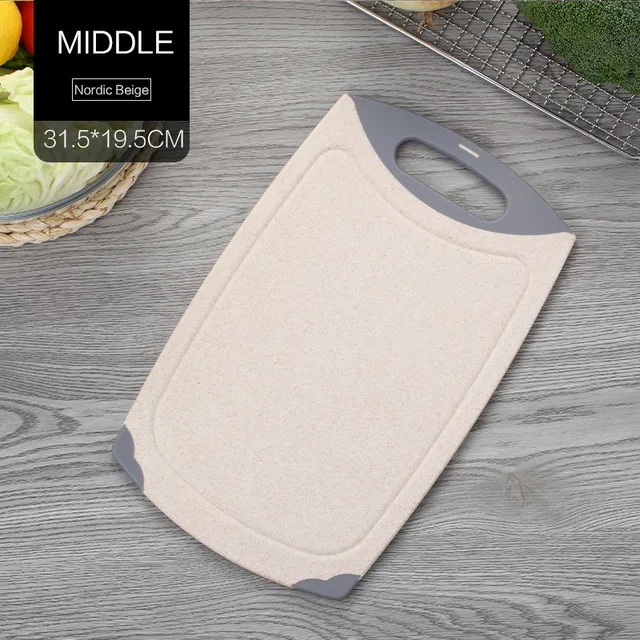 Beige Middle Кухонная разделочная доска Экологичная Пшеничная солома нескользящий разделочный блок фрукты еда Овощной доски кухонные аксессуары - Цвет: Beige Middle