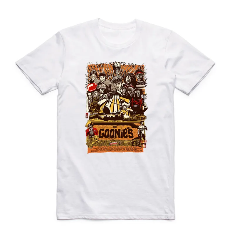 

2019 Summer Men Women Print The Goonies Never Say Die Fashion Funny T Shirt Short Sleeves O Neck Astoria Oregon T-shirt