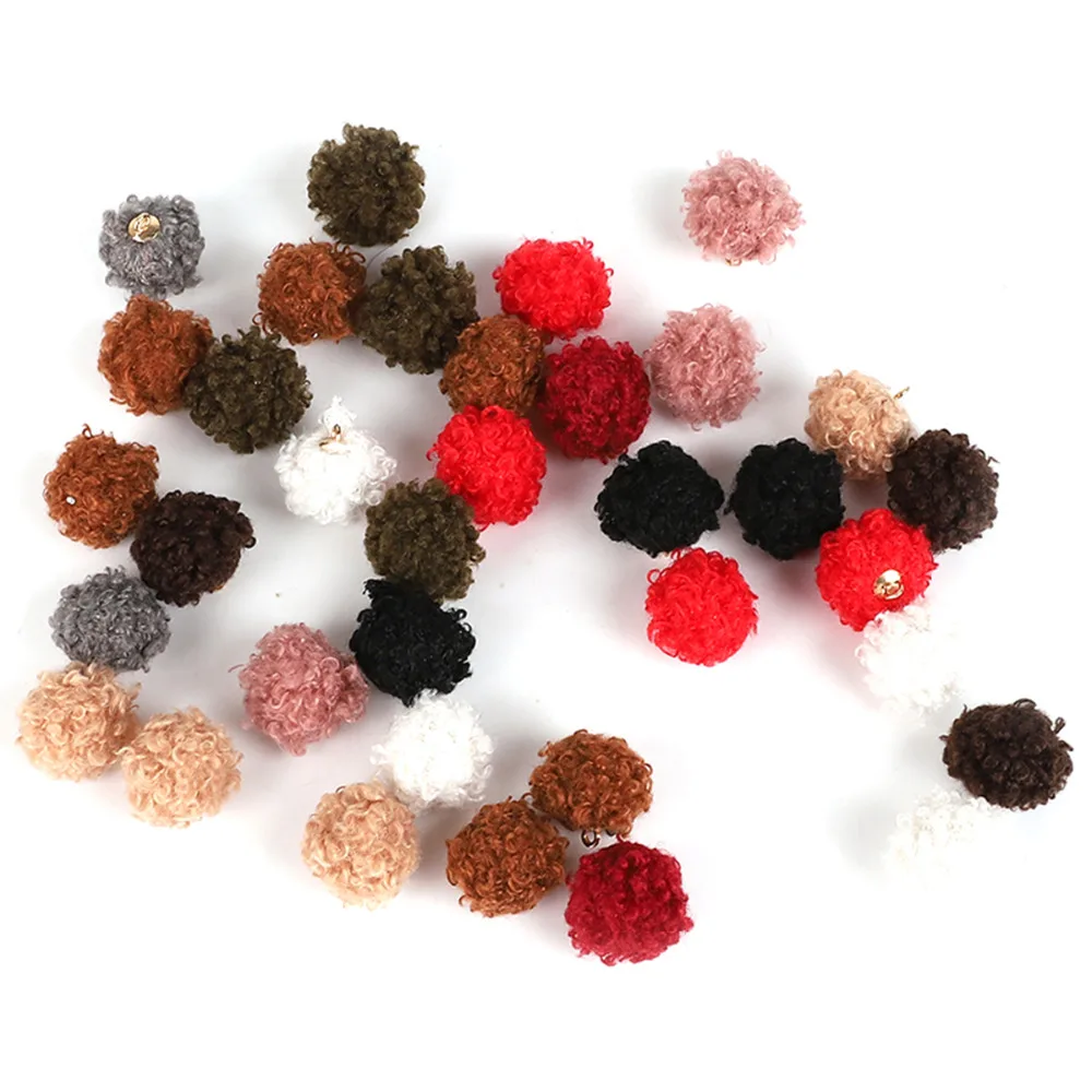 

10pcs 20mm Multi Color Mini Cashmere Charms Pendant For Jewelry Making DIY Earring Findings