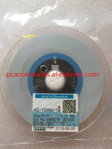 Оригинальный AC 7206u 18 W1.2mm L50m 1 2 мм * 50 м проводящая пленка ACF Анизотропная Пленка