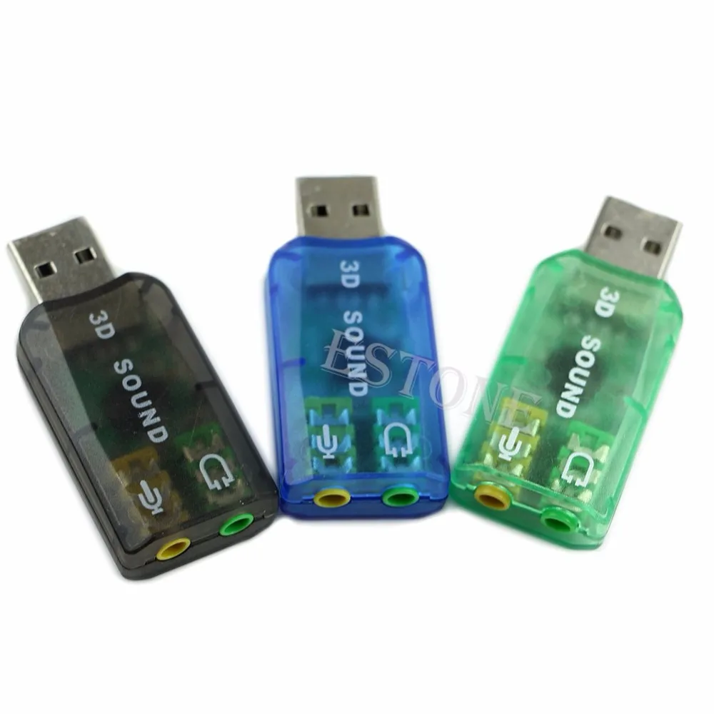 Лидер продаж стереогарнитура с USB на 3 5 мм 3D Звуковая карта аудиоадаптер микрофон