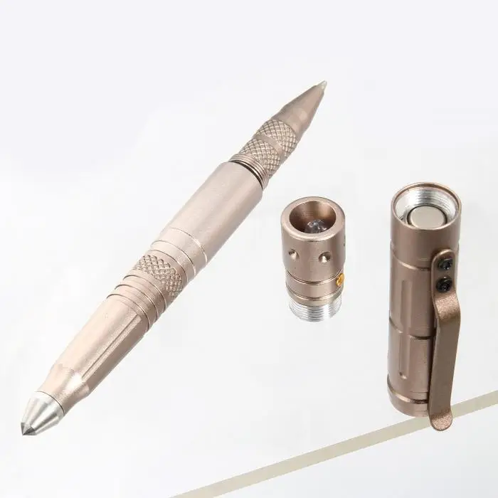 Многофункциональная тактическая ручка для выживания, военный светодиодный фонарик, стеклянный выключатель, инструмент для самозащиты, шариковые ручки S288