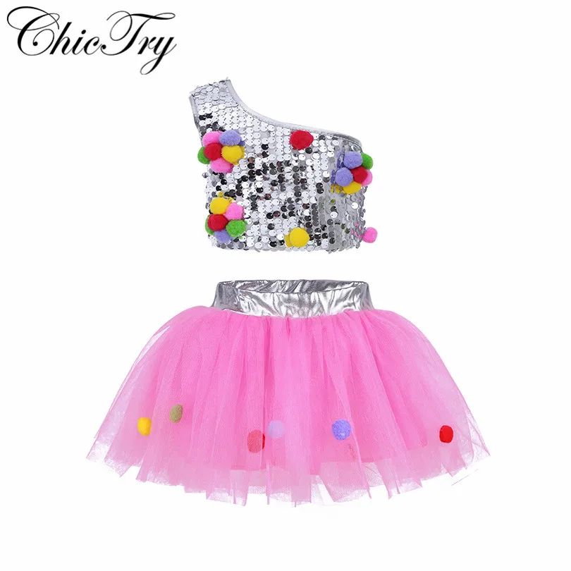 

Cute Kids Children Girls Dance Clothes Kids Sequins Ballet Costumes For Girls Tutu Dance Girls Stage Performance Tutu Dancewear
