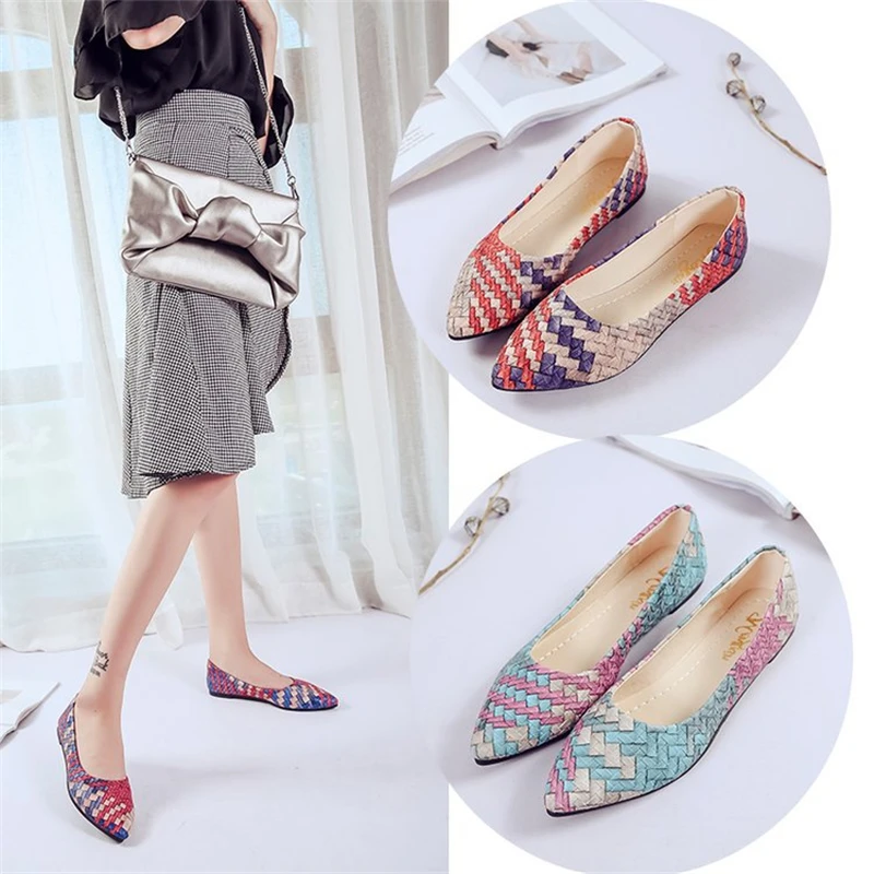 

BODENSEE Women Flats Colorful Slip On PU Comfortable Fashion Soft Women Flat Shoes Sapato Feminino S2699