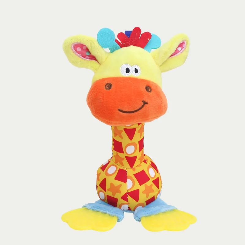 Топ 22 см Новая Детская плюшевая Мягкая погремушка игрушка ранняя развивающая игрушка милая мягкая собака Лев Слон погремушка колокольчик Горячая куклы подарок - Цвет: Deer