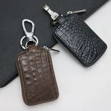 Роскошная натуральная крокодиловая кожа автомобильный держатель для ключей экзотическая кожа автомобильный чехол для ключей мужской держатель для ключей индивидуальный сервис