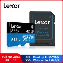 Lexar 128 GB Micro SD 16 GB 32 GB карты памяти TF флэш-высокоскоростная карта до Max 95 м/с 64 Гб Class10 633x картао де memoria