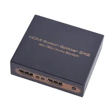 2x2 Port HDMI Switch Switcher HDMI Splitter HDMI Port Auto Switcher Support 4K Full HD1080P for pc HDTV DVD MX-03M1