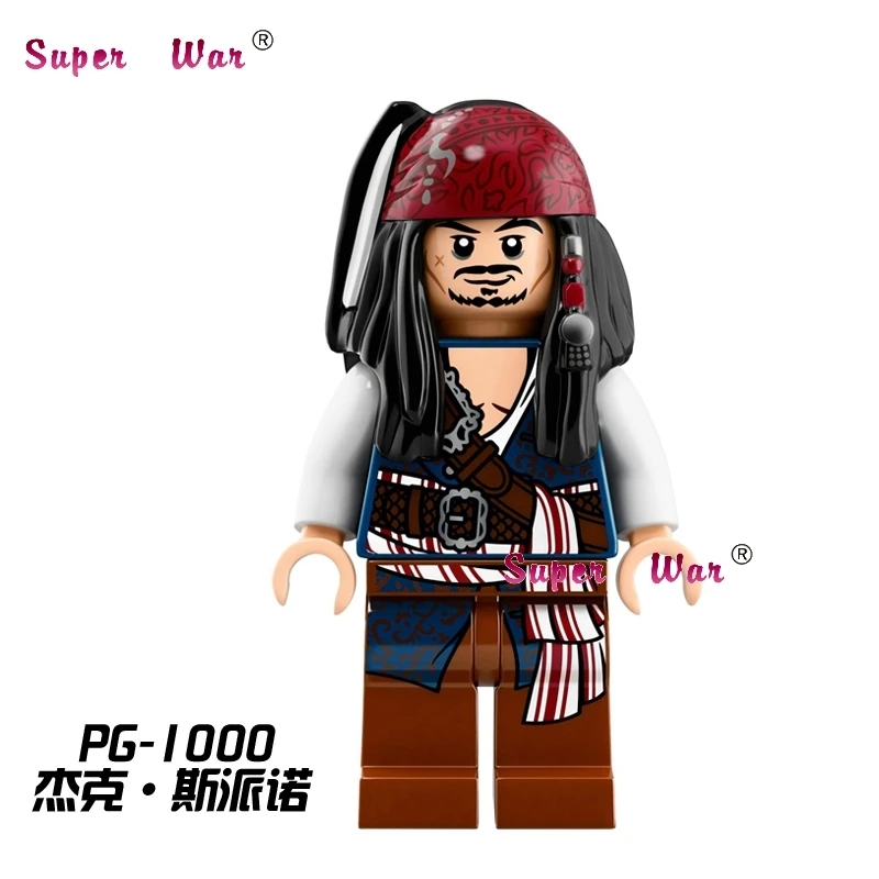 

1PCS super heroes Pirates of the Caribbean Tales Jack Sparrow building blocks models bricks toys for children kits