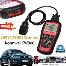 OBD2 EOBD SCANNER TOOL Hot Sale Promotion Price KW808 Obdii/eobd Code Reader Autel Maxiscan MS509 Auto Scanner Coverage