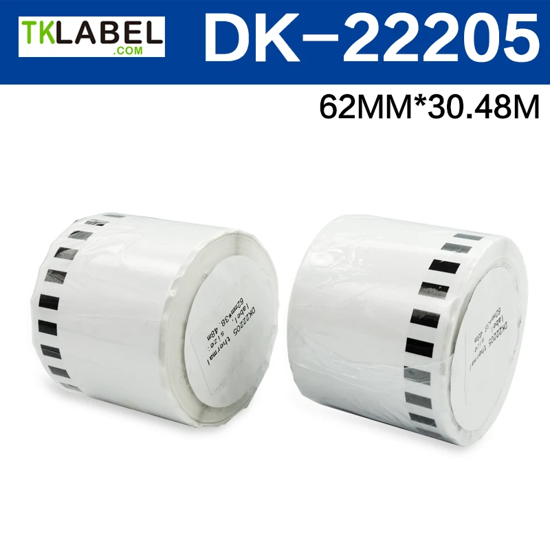 30 x Рулоны совместимые с Brother адресные этикетки рулоны dk22205 dk 22205 (без пластикового