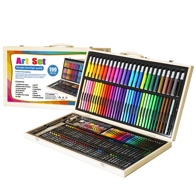 251 Piecs Art Tools Painting Set for Kids Children Drawing Water