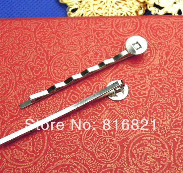 

8mm Silver Plated Metal Blank Bobby Pins Grips Circle Pad Bobby Pins Hairwear Hairpins Hair Clips Jewelry Findings Wholesale