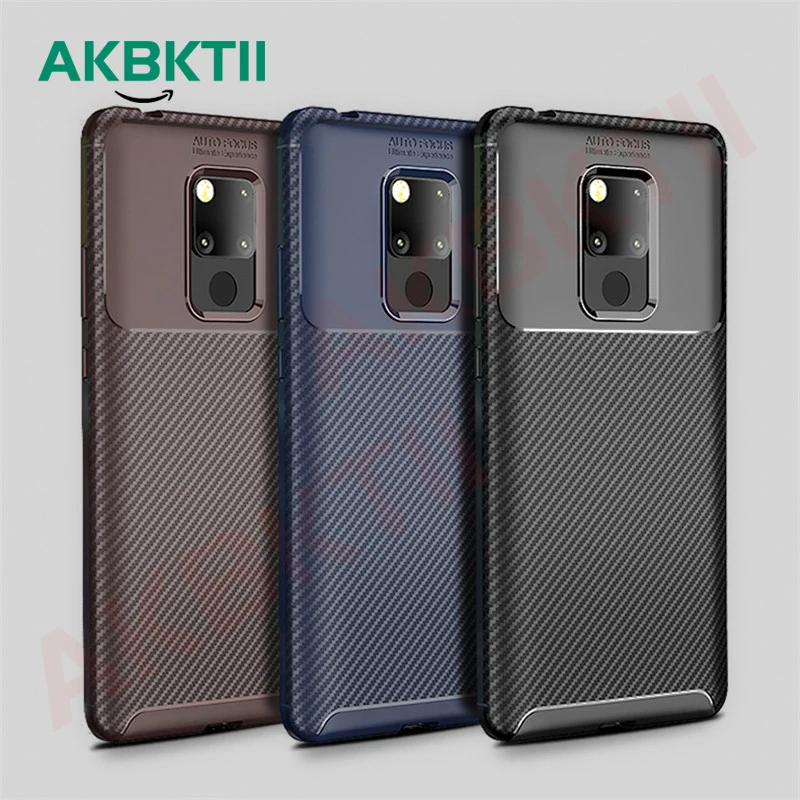 Akbktii Капа на huawei P30 чехол Коврики 20 Lite Pro крышка для P Smart 2019 углеродного волокна