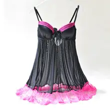 Большая распродажа Для женщин и девочек с прозрачным кружевом и цветочными лепестками, кроссовки с верхом из мягкой сетки, пижама, шифон, Sleepdress на тонких бретелях с подтяжками платье для нижнего белья