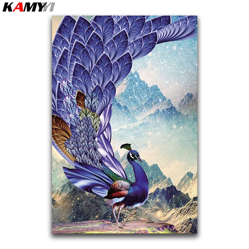 

5D diy diamond Painting cross stitch peacock animal pictures diamond mosaic round diamond embroidery gift home decor resin drill