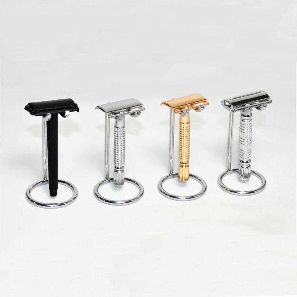 Chromed Alloy Metal Razor Stand Shaver Holder