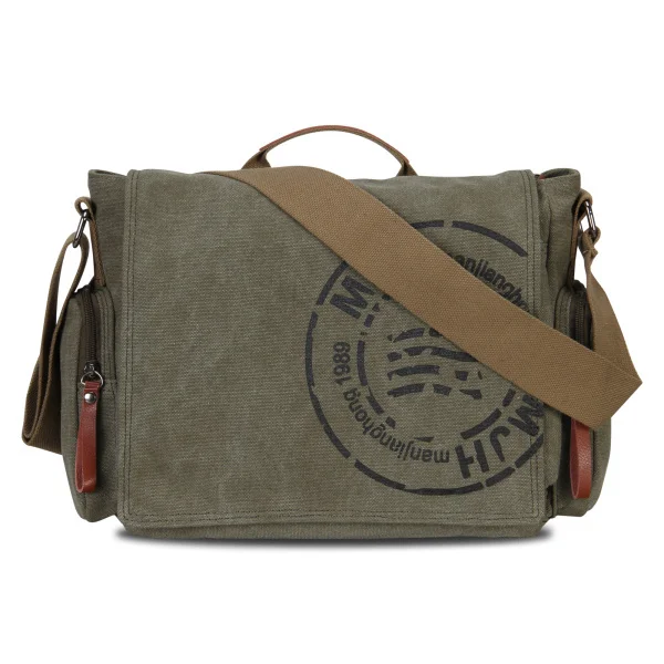 Men's Messenger Bags Canvas Shoulder Hand Bag Fashion Men Business Vintage Crossbody Bag Printing Travel Handbag High Quality 3