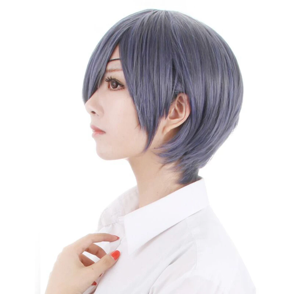 Модный термостойкий синтетический серый короткий парик Butler Kuroshitsuji Ciel Phantomhive косплей парик