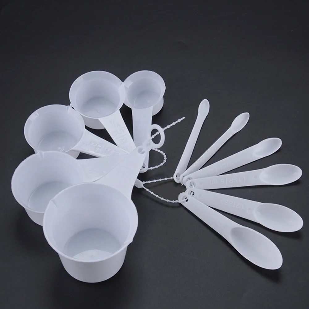 11 PCS/Set High Quality Plastic Kitchen Tool Measure Spoons Cups