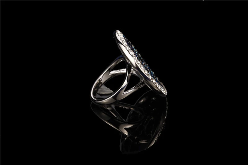 Malanda Новая мода благородные кристаллы от Swarovski кольцо Роскошные романтические круглые кольца для женщин вечерние свадебные украшения лучший подарок