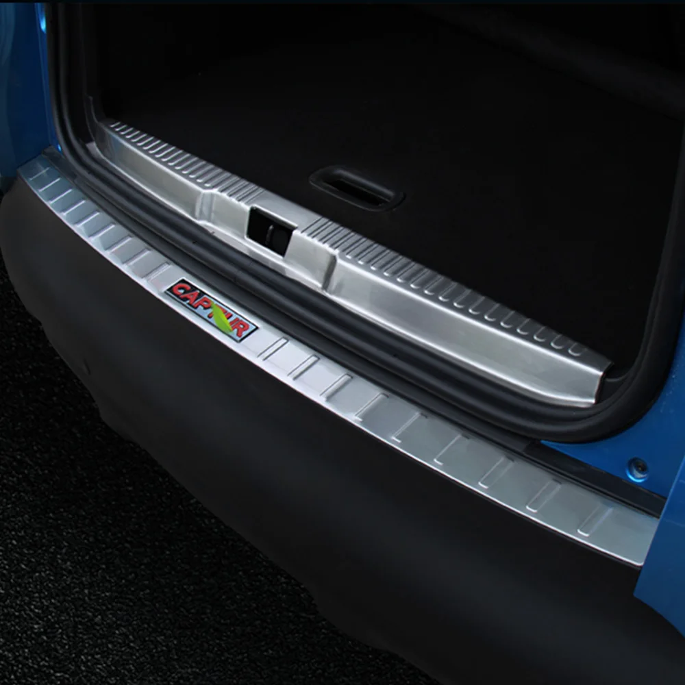 

MONTFORD For Renault Captur 2014-2017 Stainless Steel Inner Outer Rear Bumper Trunk Sill Plate Protector Guard Covers Plate Trim