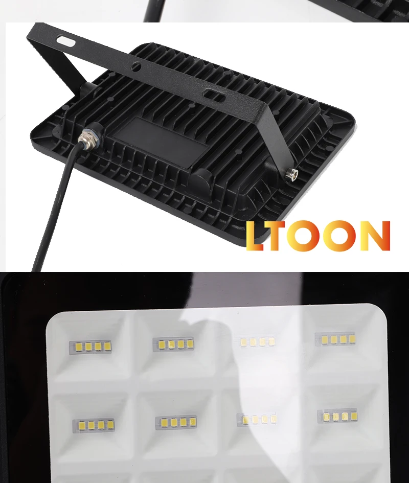 [Ltoon] Светодиодный прожектор светильник 30 Вт 50 Вт 100 Вт 150 Вт ультра тонкий светодиодный прожектор светильник Точечный светильник на открытом воздухе 220V IP66 наружные настенные лампы Светодиодный прожектор светильник